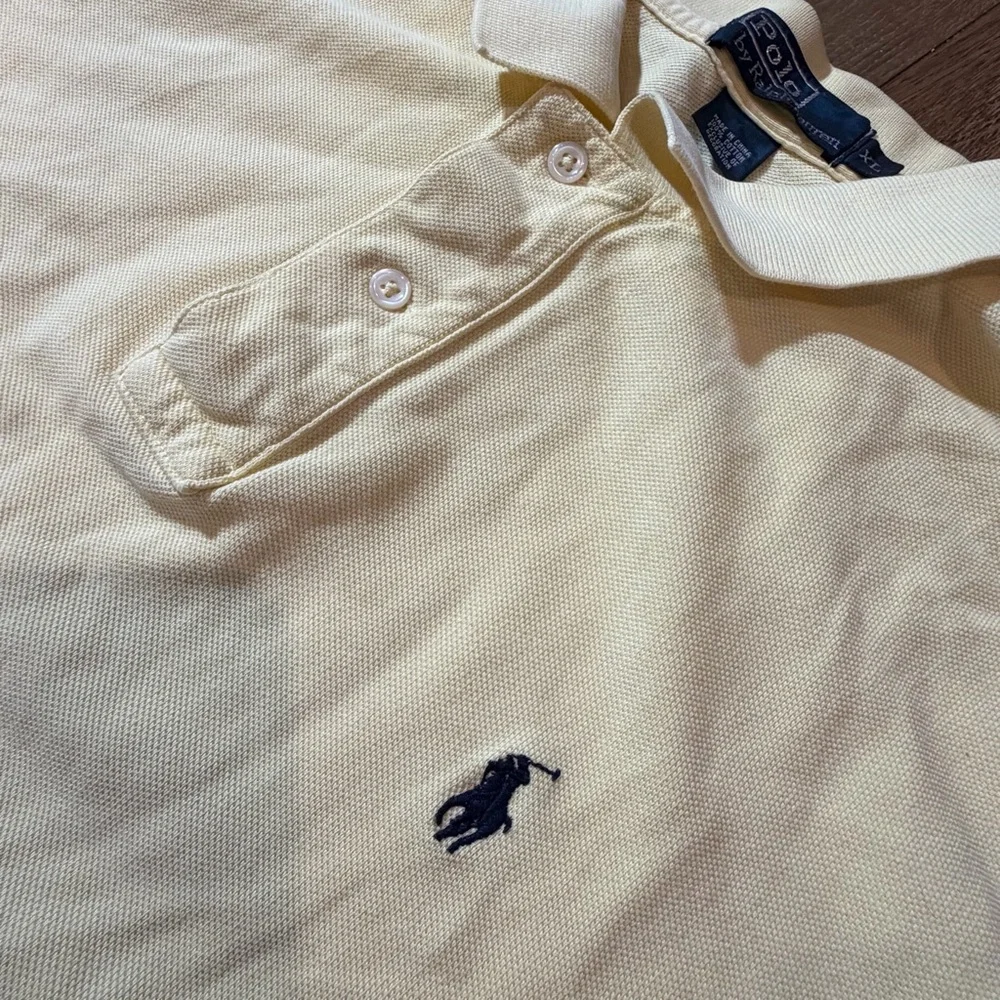 Vintage Ralph Lauren Polo Shirt Iconic Classic Fit Polo Shirt Yellow Classic
